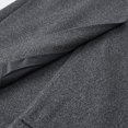 thumbnail image 5 of Men's Blend Double Long Overcoat With Lapel Collar Formal Business Casual Attire Dark Gray 4XL, 5 of 9