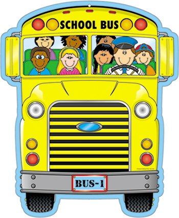 Carson Dellosa School Bus Two-Sided Decoration (4106), Two-sided ...