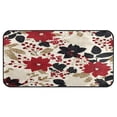 thumbnail image 2 of 39x20 Inch Non-Slip Floor Mat Hallway Runner Rug Entrance Floor Mat Runner for Kitchen and Living Room Red and Blacks Holly Leaves, 2 of 8