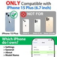 thumbnail image 3 of SPORTLINK Waterproof Case for iPhone 15 Plus Military Dropproof Full Body Shockproof Dustproof Phone Screen Protector Cover 6.7 inch - Frosted Black, 3 of 9
