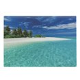 thumbnail image 1 of Fiji Cutting Board, Clear Still Waters Surrounding a Island, Decorative Tempered Glass Cutting and Serving Board, in 3 Sizes, by Ambesonne, 1 of 2