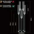 thumbnail image 5 of Trendix 5 Arm Candlesticks Holder with Acrylic Shade, excluding Electronic Candles, 4Pcs Candelabra Centerpieces, Tall Clear Candle Candlestick Holder, LED Candle Stand for Wedding Dinner Party, 5 of 8