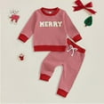 thumbnail image 2 of UYYX Christmas 3T Boy Clothes Christmas Boys Size 5 Clothes Fall Girl Clothes Long Sleeve Crewneck Sweatshirt Top Pants With Pocket Girl Outfit 0-6 Months, 2 of 4