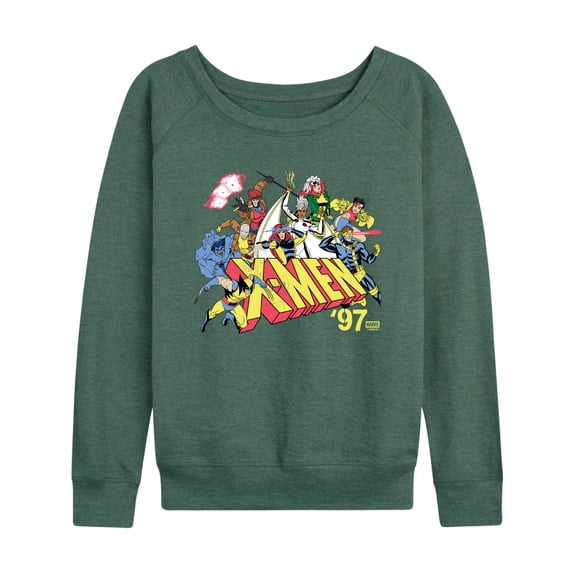 X-Men - X-Men 97 Chest Hit Lightweight French Terry Wide Neck Long Sleeve Graphic Shirt