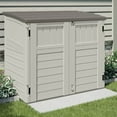 thumbnail image 3 of Suncast 34 Cubic Feet Horizontal Backyard Storage Stow Away Shed, Ivory (4 Pack), 3 of 6