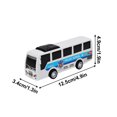thumbnail image 2 of Pull Back Toy Bus, Realistic Miniature Vehicle with High-Speed Action, Durable ABS Car for Imaginative Play, Friction-Powered Kids Gift, Toddler Travel Toy with Detailed Design, 2 of 5