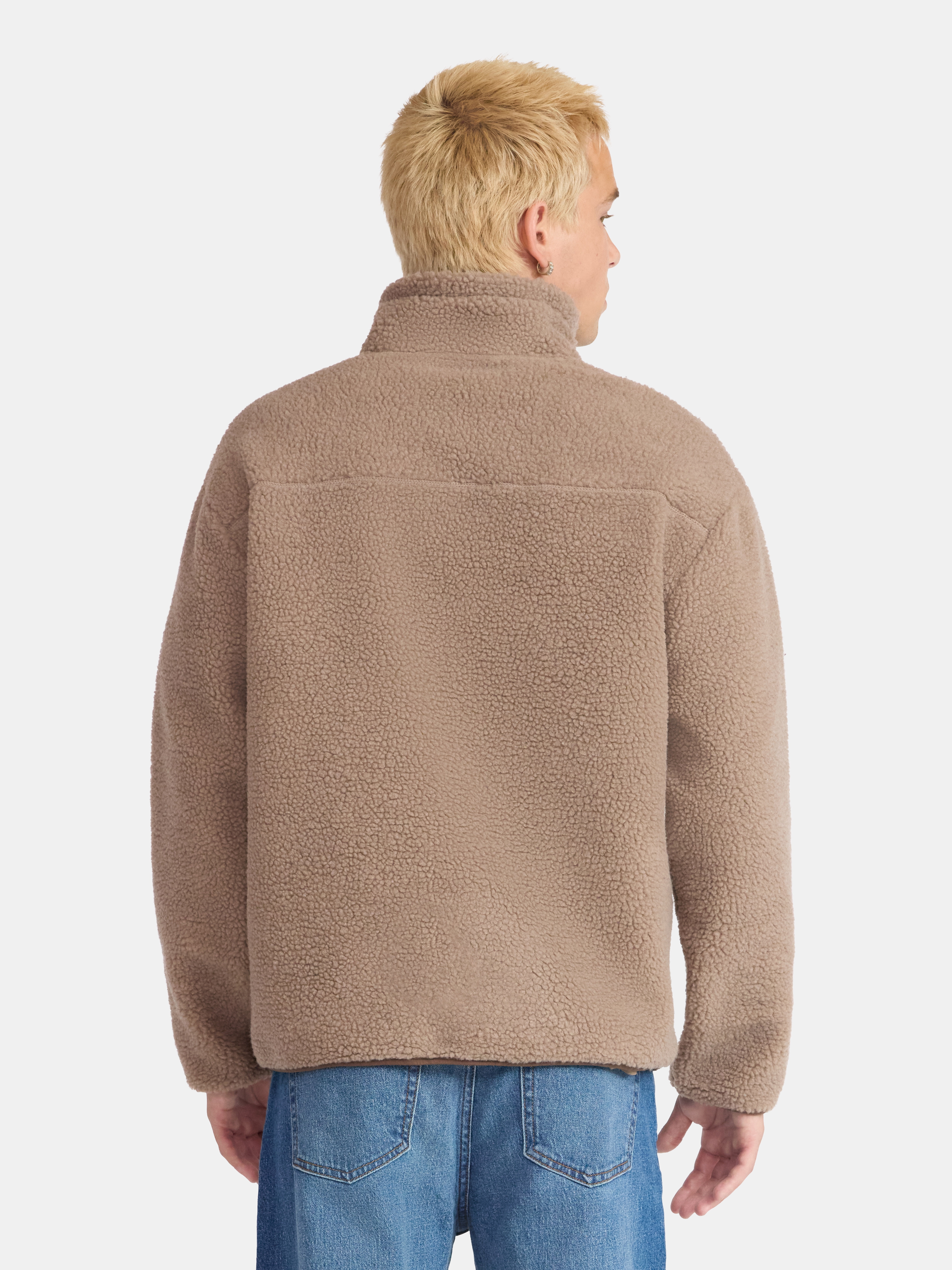 No Boundaries High Pile Faux Shearling Jacket, Men's