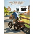 thumbnail image 6 of QRONGE Electric Tricycle for Adults 960W 50Miles Range 20 mph 20" Fat Tire Electric Trike 36V 15AH Battery Etrike 3 Wheel Electric Bike Step-Thru Mountain E Bike for Farm Work Travel, UL2849 by SGS, 6 of 9