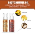 thumbnail image 2 of Aceite iluminador corporal Eelhoe, polvo brillante para rostro y cuerpo, maquillaje iluminador, aceite iluminador para piel con diamantes, 1 unidad, dorado, 2 of 4