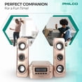 thumbnail image 4 of Sistema de estantería estéreo Philco Compact CD con Bluetooth Rose Gold, 4 of 8