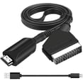 thumbnail image 1 of Scart to HDMI Converter, All-in-One Scart to HDMI Adapter, 1080P HD Audio Video Converter for HDTV STB VHS Xbox PS3 Sky DVD Blu-Ray,Scart HDMI Convert, 1 of 5