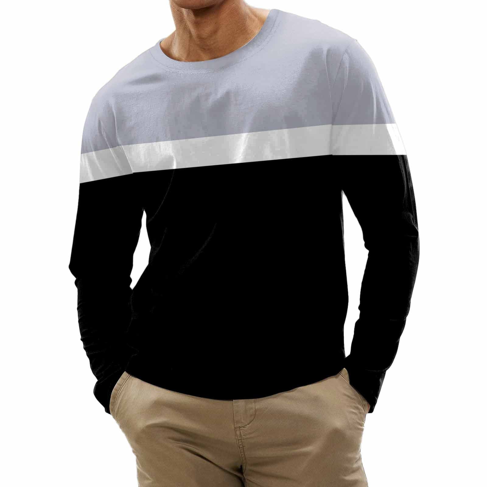 JDEFEG Long Sleeve T Shirt Men No Boundaries Mens Fashion Casual Sports