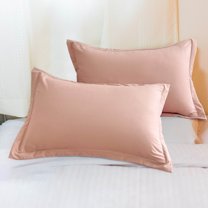 EazyTech Premium Knitted Cotton Pillowcase Set fo 2 - Soft Washable Queen Size Pillow Case with Hidden Zipper 20x30 inch Modern Home Decor for Bedroom Living Room Dormitory & Office