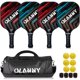 thumbnail image 1 of Set de palas de pickleball OLANNY con 6 pelotas y bolsa de transporte, 1 of 7