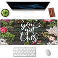 thumbnail image 3 of Large Mouse Pad, Cute Motiavation Quote Desk Mat for Desktop, Women Girls Waterproof Gaming Mousepad, You Got This Inspirational Quote Computer PC Laptop Protector Writing Pads 35.4" x 15.7", 3 of 5