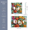 thumbnail image 2 of Yayeee Toggle Light Switch Wall Plate 2-Gang 4.56"x4.48" Decorative Outlet Cover, Pink Floral Tomatoes, 2 of 7