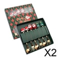 thumbnail image 1 of 2x6x Kits De Cubiertos De Navidad Cucharas De Navidad Juego De Tenedores Para Fiesta Boda Restaurante Estilo D, 1 of 8