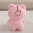 thumbnail image 4 of LLavero de juguete de peluche con dibujos animados para niños, oso lindo, conejo, pato, Rana, colgante pequeño, regalo de Navidad, llavero de adorno de bolsa de corazón para niña, 12cm, 4 of 5