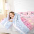 thumbnail image 5 of Homewish Girly Pink Gnome Bedding Comforter Set for Teens, Winter Xmas Snowflake Twin Comforter Sets, Dreamy Christmas Theme Reversible Bedding Set, Breathable Home Decor, 2pcs, 5 of 9