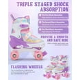thumbnail image 4 of Gonex Roller Skates for Girls Boys 4 Size Adjustable Quad Skates with Light up Wheels, 4 of 8