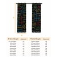 thumbnail image 6 of Fsddascl Math Formula Geometric Blackout Curtains for Bedroom/Living Room, Thermal Insulated Kitchen Curtains, Modern Art Black Yellow Grommet Darkening Window Treatment Drapes 52"x63"x2, 6 of 6