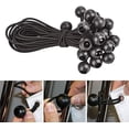 thumbnail image 2 of 30 Pack Ball Bungee, 6'' Premium Tarp Bungee Cords | Heavy Duty Weather Resistant Tie Down Strap For Camping, Tents, Cargo, Holding Wire and Hoses (Black), 2 of 5