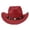 Red, variant on Valora Blend Wide Brim Cowboy Hat For Everyday Wear And Classic Western Fedora With Stylish Appeal Yellow