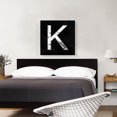 thumbnail image 2 of ARTCANVAS Classy Black White Marble Alphabet Letter K Canvas Art Print - Size: 26" x 26" (0.75" Deep), 2 of 9