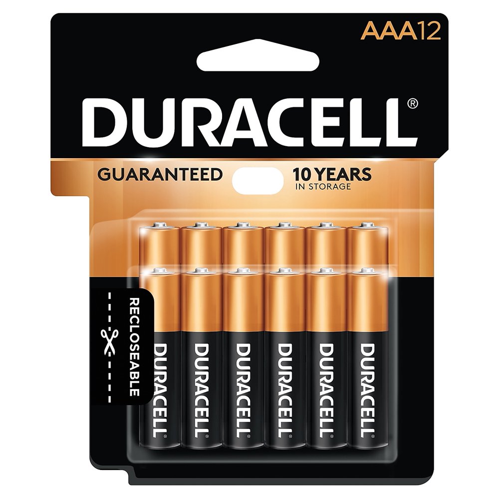 Duracell Coppertop AAA Alkaline Batteries 12/Pack (MN24RT12Z) 384333