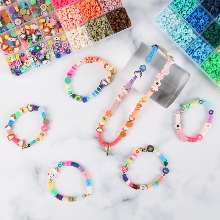 Clay Beads Bracelet Making Kit – DIY Jewelry Kit For Kids & Crafters