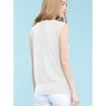 thumbnail image 5 of Made by Johnny Women's Solid Short Sleeve Sweetheart Top XXXL WHITE, 5 of 6
