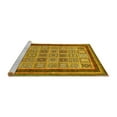 thumbnail image 2 of Ahgly Company Machine Washable Indoor Rectangle Abstract Yellow Modern Area Rugs, 8' x 12', 2 of 4