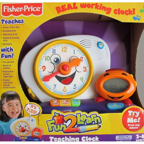 Fun 2 Learn TEACHING CLOCK w INTERACTIVE Screen, LIGHTS & SOUNDS! (2006 ...