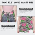 thumbnail image 6 of Pioneer Flower Floral Print Pattern Apron for Women and Men, Cotton Linen Waterproof with Pockets, Adjustable, 33x27 Inch for Kitchen, Gardening, BBQ, Salon, 6 of 6
