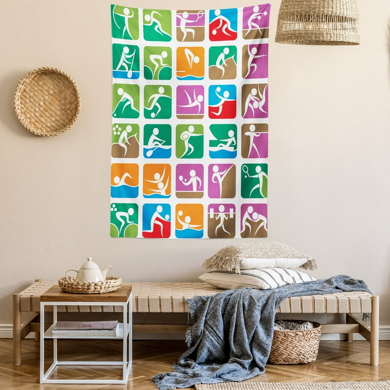 Olympics Decorations Tapestry Pictograms of the Summer Sports