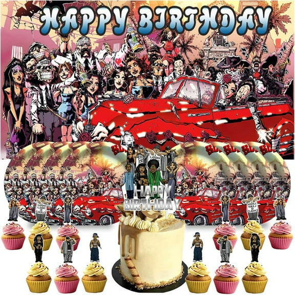 Homies Birthday Supplies Plates Decorations Decor Backdrop Banner Cake Topper Fans