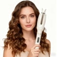 thumbnail image 6 of Professional Automatic Hair Curling Iron, 4 Temperature Settings, Ceramic Rotating Wand with Negative Ion Technology (Off-White), 6 of 14