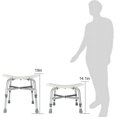 Extra Wide 6 Height Heavy Duty Bath Bench Shower Tub Chair Seat Elderly
