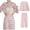 Pink, variant on Jamicy Loungewear for Women Gifts for Women Pajamas with Built In Bra Cute Long Sleeve Sleepwear Tee Top+ Pants Loungewear Pajamas Clothes Set