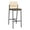 Natural-Quarry, variant on Avon Reception Cafe Stool UPH Seat HPL Back / Charcoal Steel / Walnut / Brown