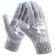 thumbnail image 2 of Guantes de punto con pantalla táctil para mujer, estilo de invierno, de terciopelo grueso, resistentes al frío, de lana color cervatillo, cálidos, 2 of 5