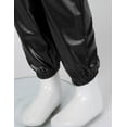 thumbnail image 5 of TiaoBug Big Girls Jazz Hip-Hop Street Dancing Trousers Metallic Shiny Leggings Pants 6-16 Black 12, 5 of 7