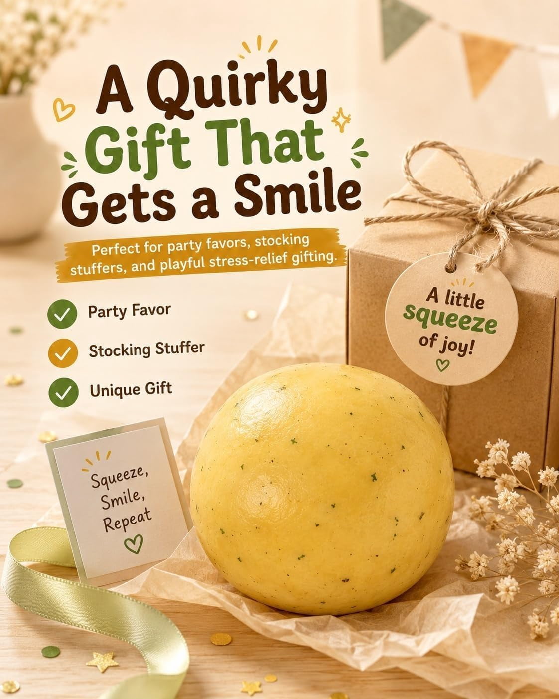 2026 New Potato Squishy, Silky Texture Fake Food Squeeze Toy, Portable Stress Relief Ball (3Pcs)