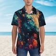 thumbnail image 2 of Fotbe Colorful Flower Goat Camisa Hawaiana para Hombre Unisex – Camisa Casual de Verano con Botones de Manga Corta de Algodón y Lino,X-Large, 2 of 7