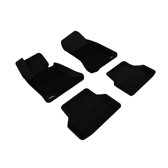 3D MAXpider - L1BM05001509 Complete Set Custom Fit All-Weather Floor Mat for Select BMW 5 Series (E60) Models - Kagu Rubber (Black)