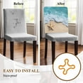 thumbnail image 5 of Summer Starfish Chair Covers Set of 8 Coastal Beach Chair Back Covers Stretch Removable Washable Chairs Slipcovers Chair Protector for Dining Room Kitchen Party Decor, 5 of 5