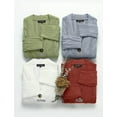 thumbnail image 6 of Womens Long Sleeve Cable Knit Long Cardigan Open Front Button Sweater Outerwear, 6 of 6