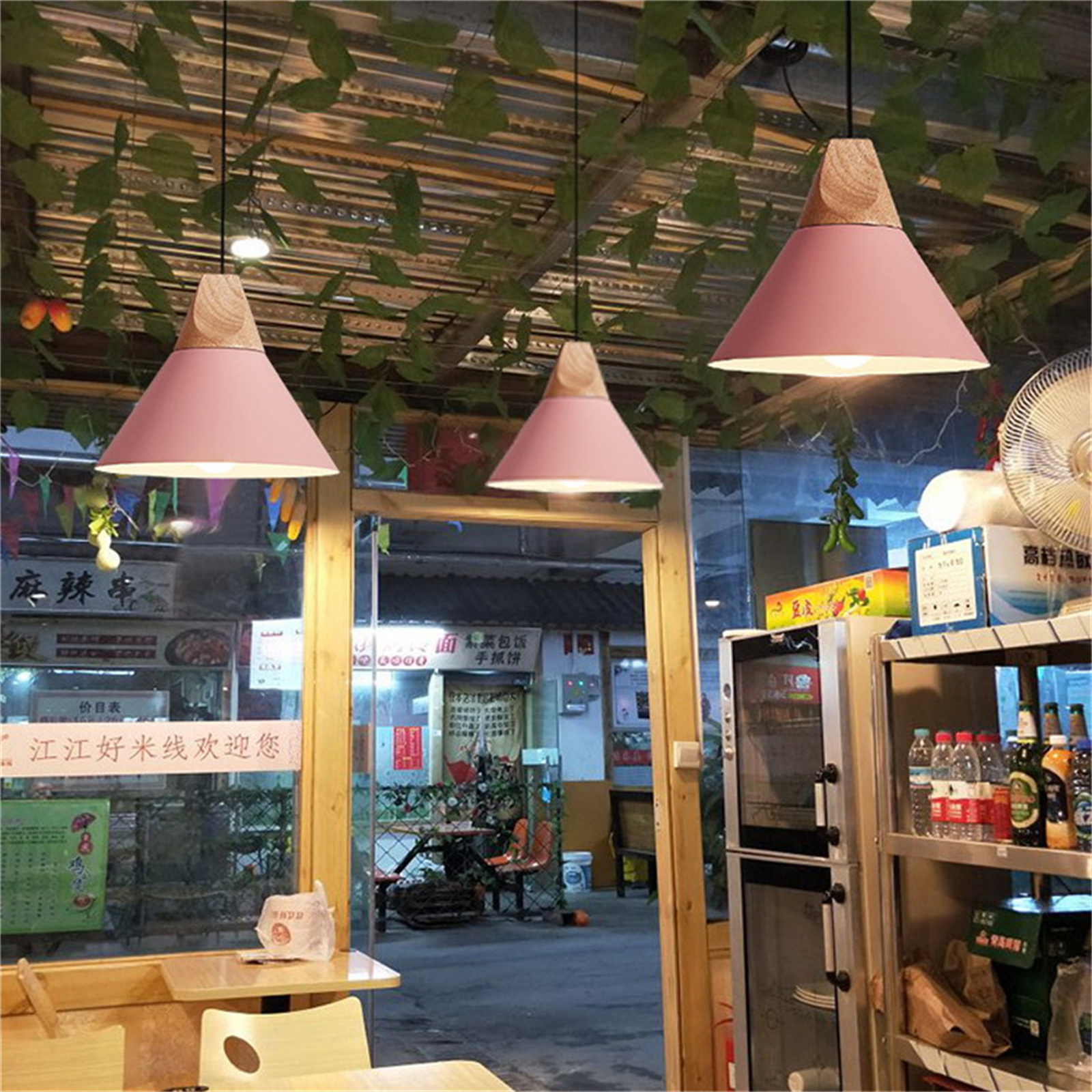 JLOWCO Led Hanging Lights with Plug in Cord,modern Pendant Lights Kitchen Island Lighting Ceiling Bathroom Light Fixtures Pink (LED Bulb Include)