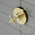 thumbnail image 2 of Kingston Brass KS3037BX 3-Way Diverter Valve with Trim Kit, Brushed Brass, 2 of 4