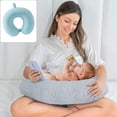 thumbnail image 4 of 1. 【Tejido súper suave】 La funda de almohada de lactancia está hecha de jersey de algodón y el relleno está hecho de algodón poliéster de alta calidad. Cuida suavemente la delicada piel de tu bebé, 4 of 5